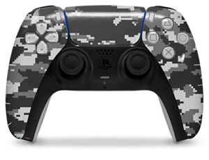 WraptorSkinz Skin Wrap compatible with the Sony PS5 DualSense Controller WraptorCamo Digital Camo Gray (CONTROLLER NOT INCLUDED)