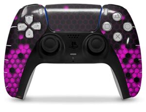 WraptorSkinz Skin Wrap compatible with the Sony PS5 DualSense Controller HEX Hot Pink (CONTROLLER NOT INCLUDED)