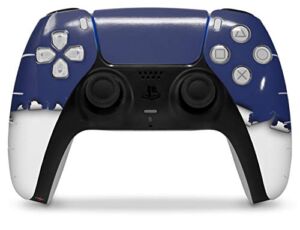 WraptorSkinz Skin Wrap compatible with the Sony PS5 DualSense Controller Ripped Colors Blue White (CONTROLLER NOT INCLUDED)