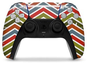 WraptorSkinz Skin Wrap compatible with the Sony PS5 DualSense Controller Zig Zag Colors 01 (CONTROLLER NOT INCLUDED)