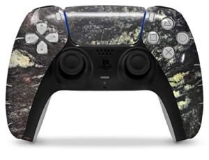 WraptorSkinz Skin Wrap compatible with the Sony PS5 DualSense Controller Marble Granite 03 Black (CONTROLLER NOT INCLUDED)
