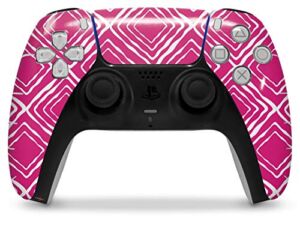WraptorSkinz Skin Wrap compatible with the Sony PS5 DualSense Controller Wavey Fushia Hot Pink (CONTROLLER NOT INCLUDED)