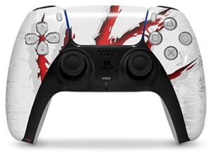 WraptorSkinz Skin Wrap compatible with the Sony PS5 DualSense Controller WraptorSkinz WZ on White (CONTROLLER NOT INCLUDED)