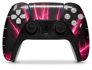 WraptorSkinz Skin Wrap compatible with the Sony PS5 DualSense Controller Lightning Pink (CONTROLLER NOT INCLUDED)