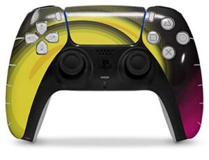 WraptorSkinz Skin Wrap compatible with the Sony PS5 DualSense Controller Alecias Swirl 01 Yellow (CONTROLLER NOT INCLUDED)