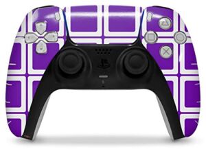 WraptorSkinz Skin Wrap compatible with the Sony PS5 DualSense Controller Squared Purple (CONTROLLER NOT INCLUDED)