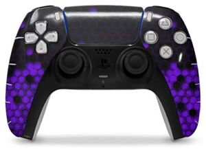 WraptorSkinz Skin Wrap compatible with the Sony PS5 DualSense Controller HEX Purple (CONTROLLER NOT INCLUDED)