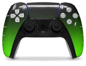 WraptorSkinz Skin Wrap compatible with the Sony PS5 DualSense Controller Smooth Fades Green Black (CONTROLLER NOT INCLUDED)