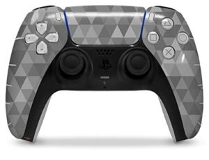 WraptorSkinz Skin Wrap compatible with the Sony PS5 DualSense Controller Triangle Mosaic Gray (CONTROLLER NOT INCLUDED)