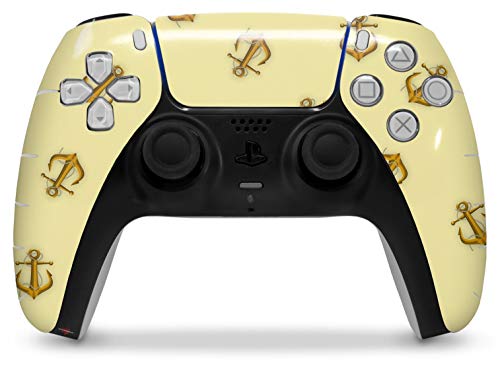 WraptorSkinz Skin Wrap compatible with the Sony PS5 DualSense Controller Anchors Away Yellow Sunshine (CONTROLLER NOT INCLUDED) | The Storepaperoomates Retail Market - Fast Affordable Shopping