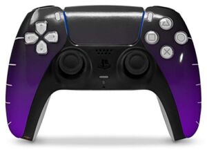 WraptorSkinz Skin Wrap compatible with the Sony PS5 DualSense Controller Smooth Fades Purple Black (CONTROLLER NOT INCLUDED)