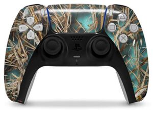 WraptorSkinz Skin Wrap compatible with the Sony PS5 DualSense Controller WraptorCamo Grassy Marsh Camo Neon Teal (CONTROLLER NOT INCLUDED)