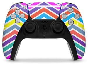 WraptorSkinz Skin Wrap compatible with the Sony PS5 DualSense Controller Zig Zag Colors 04 (CONTROLLER NOT INCLUDED)