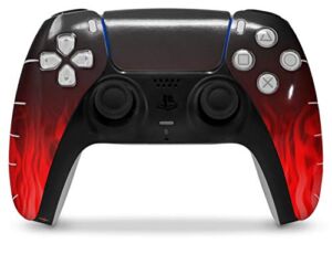 WraptorSkinz Skin Wrap compatible with the Sony PS5 DualSense Controller Fire Red (CONTROLLER NOT INCLUDED)