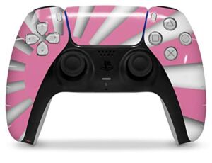 WraptorSkinz Skin Wrap compatible with the Sony PS5 DualSense Controller Rising Sun Japanese Flag Pink (CONTROLLER NOT INCLUDED)