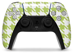WraptorSkinz Skin Wrap compatible with the Sony PS5 DualSense Controller Houndstooth Sage Green (CONTROLLER NOT INCLUDED)