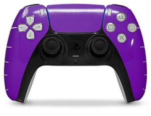 WraptorSkinz Skin Wrap compatible with the Sony PS5 DualSense Controller Solids Collection Purple (CONTROLLER NOT INCLUDED)