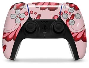 WraptorSkinz Skin Wrap compatible with the Sony PS5 DualSense Controller Petals Red (CONTROLLER NOT INCLUDED)