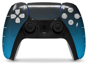 WraptorSkinz Skin Wrap compatible with the Sony PS5 DualSense Controller Smooth Fades Neon Blue Black (CONTROLLER NOT INCLUDED)