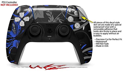 WraptorSkinz Skin Wrap compatible with the Sony PS5 DualSense Controller Twisted Garden Gray and Blue (CONTROLLER NOT INCLUDED) | The Storepaperoomates Retail Market - Fast Affordable Shopping