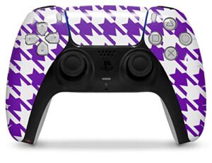 WraptorSkinz Skin Wrap compatible with the Sony PS5 DualSense Controller Houndstooth Purple (CONTROLLER NOT INCLUDED)