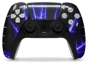 WraptorSkinz Skin Wrap compatible with the Sony PS5 DualSense Controller Lightning Blue (CONTROLLER NOT INCLUDED)