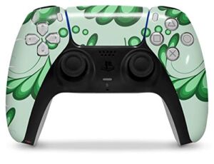 WraptorSkinz Skin Wrap compatible with the Sony PS5 DualSense Controller Petals Green (CONTROLLER NOT INCLUDED)