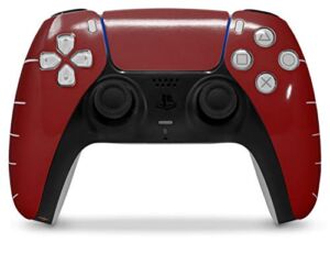 WraptorSkinz Skin Wrap compatible with the Sony PS5 DualSense Controller Solids Collection Red Dark (CONTROLLER NOT INCLUDED)