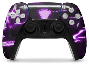 WraptorSkinz Skin Wrap compatible with the Sony PS5 DualSense Controller Radioactive Purple (CONTROLLER NOT INCLUDED)