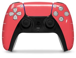 WraptorSkinz Skin Wrap compatible with the Sony PS5 DualSense Controller Solids Collection Coral (CONTROLLER NOT INCLUDED)
