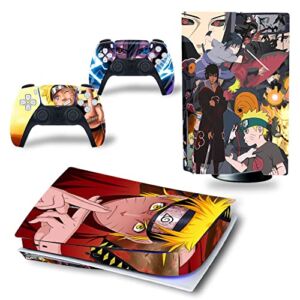 PS5 Console Skin and PS5 Controller Skins Set, PS 5 Skin Wrap Decal Sticker PS5 Disk Edition, Anime Decal Kit
