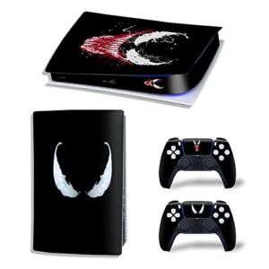 PS5 Console Skin and PS5 Controller Skins Set, PS 5 Skin Wrap Decal Sticker PS5 Digital Edition, Ven Decal Kit (Digital Edition)