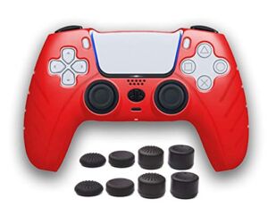 MTMTech PS5 Controller Skin with 8 Thumb Grips | Anti-slip Silicone Grip Cover Case Compatible with Dualsense PS5 Controller | Cover for PS5 Controller