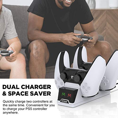 Charging Station Dock for PS5, Dual Charger for DualSense PS5 Controller,Slim Portable Charge Stand for Dual Sense PS5 | The Storepaperoomates Retail Market - Fast Affordable Shopping