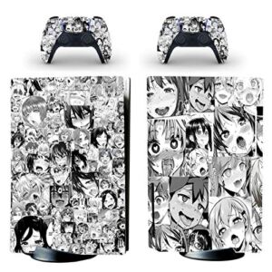 Decal Moments PS5 Standard Disc Console Controllers Full Body Vinyl Skin Sticker Decals for Playstation 5 Console and Controllers Anime Girls