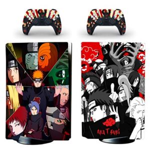 Decal Moments PS5 Standard Disc Console Controllers Full Body Vinyl Skin Sticker Decals for Playstation 5 Console and Controllers Akatsuki