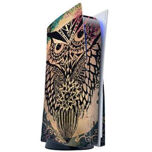 ITS A SKIN Skins Compatible with Sony Playstation 5 Console Disc Edition – Protective Decal Overlay stickers wrap cover – Tribal Abstract Owl