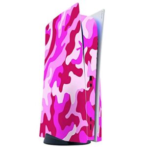 ITS A SKIN Skins Compatible with Sony Playstation 5 Console Disc Edition – Protective Decal Overlay stickers wrap cover – pink camo, camouflage