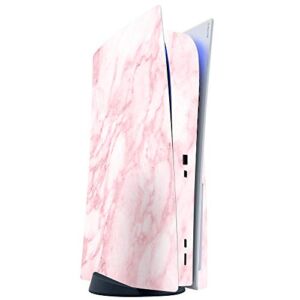 ITS A SKIN Skins Compatible with Sony Playstation 5 Console Disc Edition – Protective Decal Overlay stickers wrap cover – Rose Pink Marble Pattern