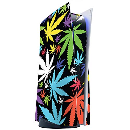 ITS A SKIN Skins Compatible with Sony Playstation 5 Console Disc Edition – Protective Decal Overlay stickers wrap cover – Colorful Weed Leaves Leaf | The Storepaperoomates Retail Market - Fast Affordable Shopping