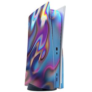 ITS A SKIN Skins Compatible with Sony Playstation 5 Console Disc Edition – Protective Decal Overlay stickers wrap cover – Opalescent Resin marble oil Slick
