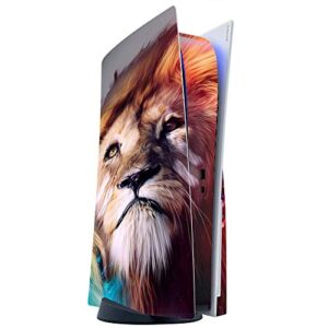 ITS A SKIN Skins Compatible with Sony Playstation 5 Console Disc Edition – Protective Decal Overlay stickers wrap cover – Lion face