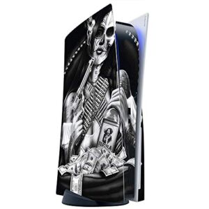 ITS A SKIN Skins Compatible with Sony Playstation 5 Console Disc Edition – Protective Decal Overlay stickers wrap cover – Skull girl Gangster
