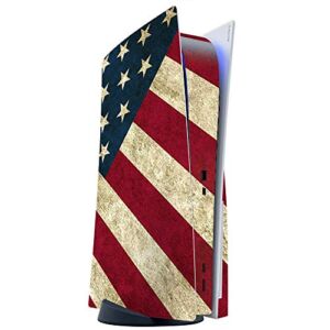 ITS A SKIN Skins Compatible with Sony Playstation 5 Console Disc Edition – Protective Decal Overlay stickers wrap cover – Merica Flag Pattern