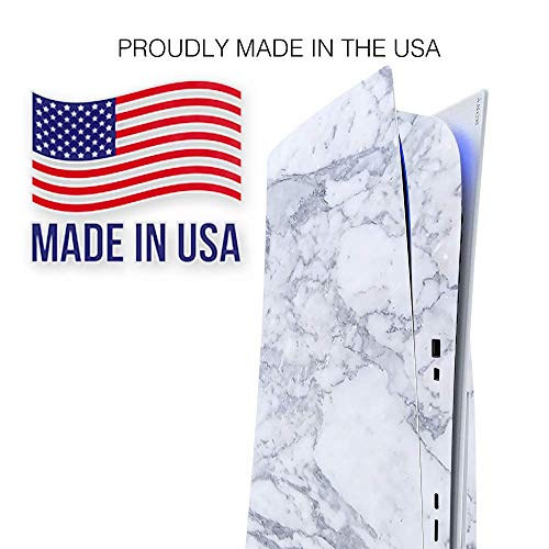 ITS A SKIN Skins Compatible with Sony Playstation 5 Console Disc Edition – Protective Decal Overlay stickers wrap cover – Grey White Standard Marble | The Storepaperoomates Retail Market - Fast Affordable Shopping