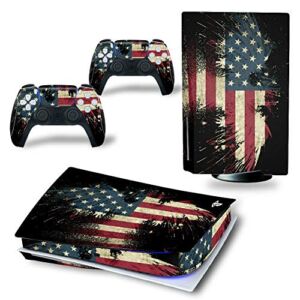 PS5 Disk Console American Flag USA Skin Decal Vinyl Wrap Sticker PlayStation 5 Compatible