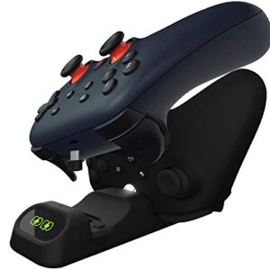 Orzly Controller Charger Stand for Google Stadia Works as Dock for All Type C Controllers (Jet Black)
