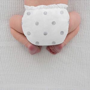 Amazing Baby Cotton Muslin Smartnappy, NextGen Hybrid Cloth Diaper Cover + 1 Tri-Fold Reusable Insert + 1 Reusable Booster, Mini Watercolor Dots, Gray, Size 2, 8-15 lbs
