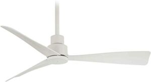 Minka Aire 44 in. Simple Indoor/Outdoor Flat White Ceiling Fan with Remote Control
