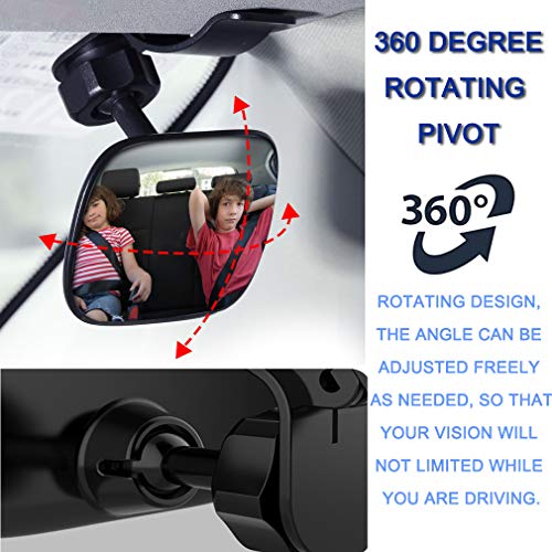Automotive Interior Rearview Baby Mirror – Car Small Clip-On Adjustable Facing Back Rear View Seat Convex Mirror Clip on Car or Truck Sun Visor | The Storepaperoomates Retail Market - Fast Affordable Shopping